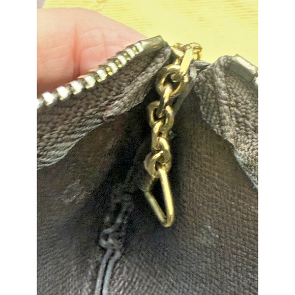 Louis Vuitton Key Cles Damier Ebene Key Chain Brown Pouch w/Zipper BOX & DUSTBAG - Picture 8 of 13